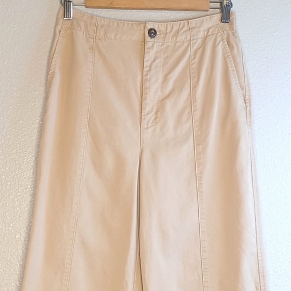 Madewell Khaki Sz 2 Highwaist Wide-Leg Trouser Pants - Picture 4 of 15